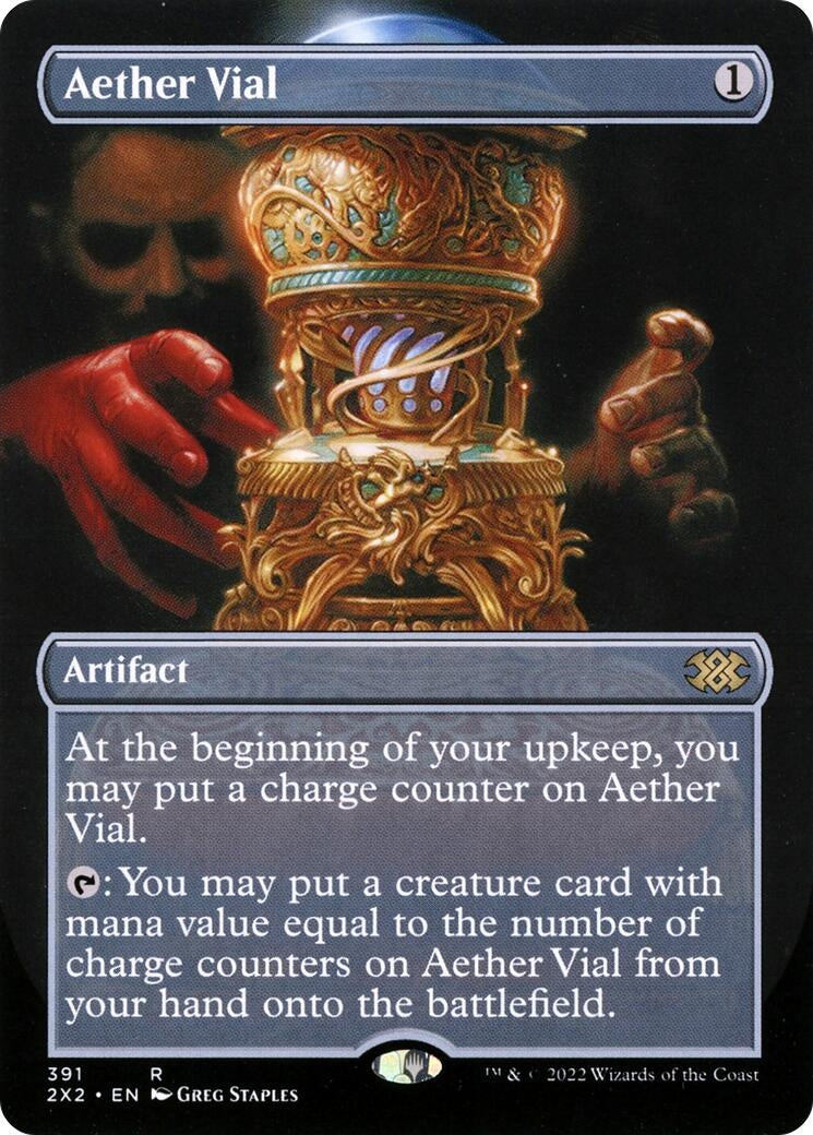 Aether Vial (Borderless) (391) [2X2] - MTG Single