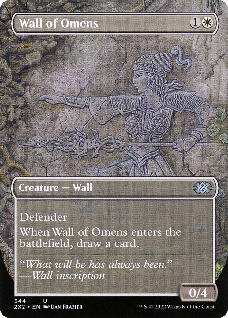 Wall of Omens (Borderless) (344) [2X2] - MTG Single