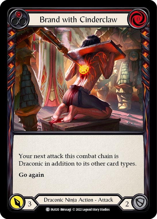 Brand with Cinderclaw (Red) (20) [FAI] - Flesh and Blood TCG Single