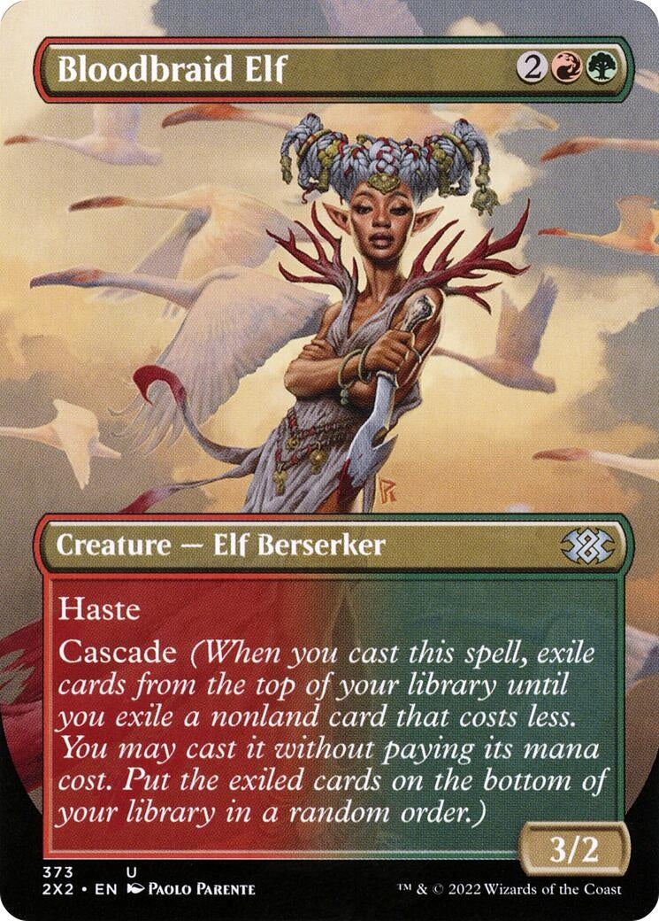 Bloodbraid Elf (Borderless) (373) [2X2] - MTG Single