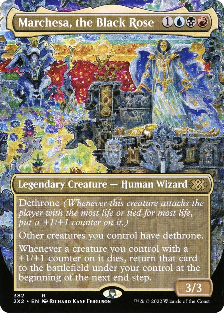 Marchesa the Black Rose (Borderless) (382) [2X2] - MTG Single