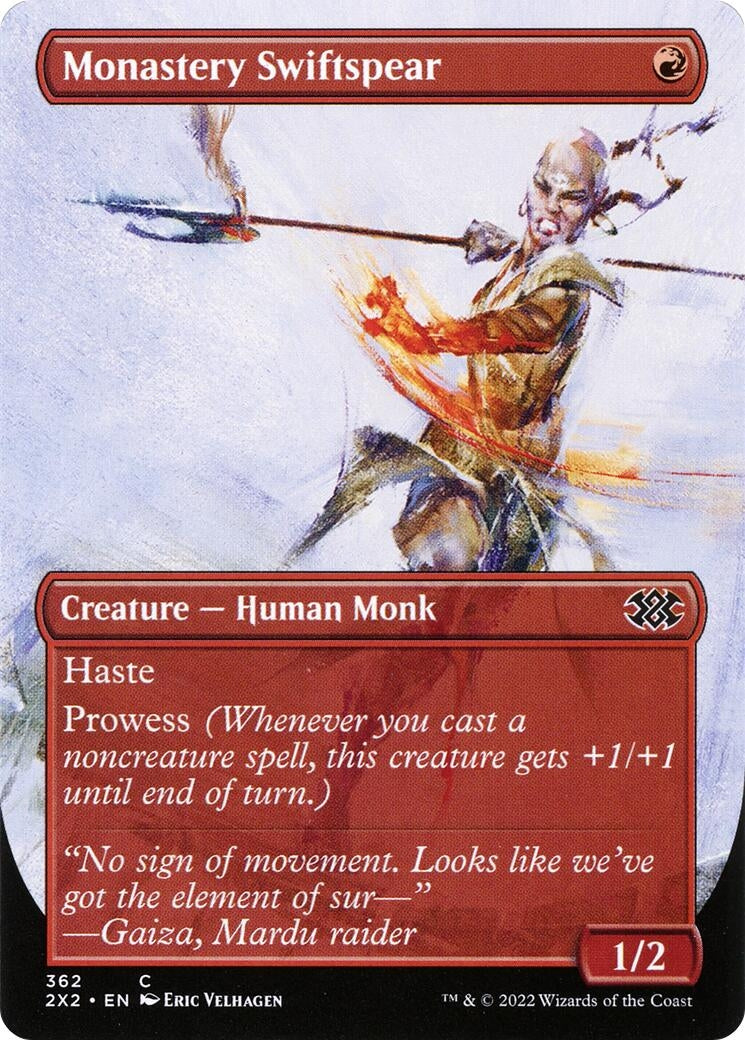 Monastery Swiftspear (Borderless) (362) [2X2] - MTG Single