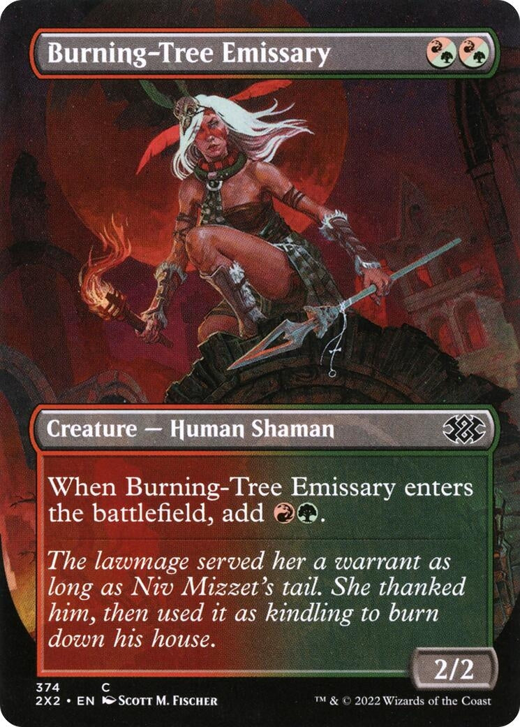 Burning-Tree Emissary (Borderless) (374) [2X2] - MTG Single
