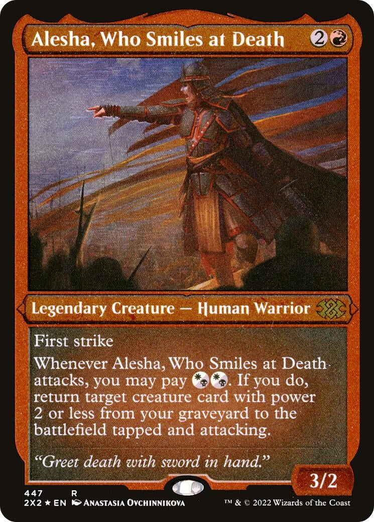 Alesha Who Smiles at Death (Foil Etched) (447) [2X2] - MTG Single
