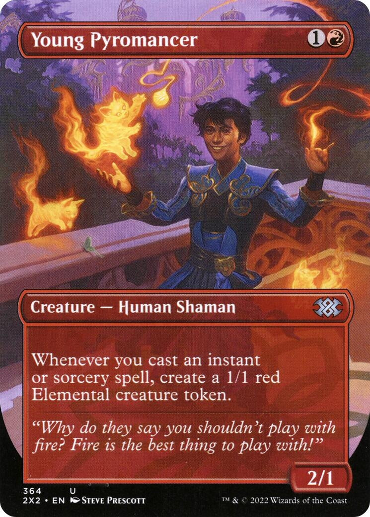 Young Pyromancer (Borderless) (364) [2X2] - MTG Single