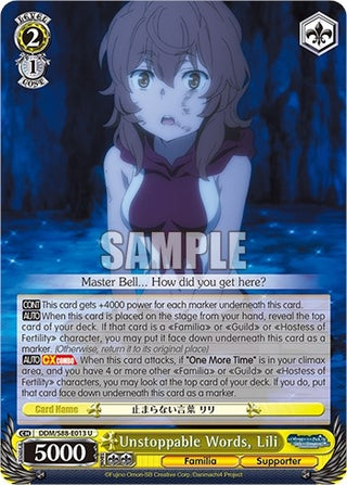 Unstoppable Words Lili (88013) [DDM/S88] - Weiss Schwarz Single