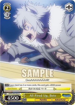 All Fired Up Bete (88022) [DDM/S88] - Weiss Schwarz Single