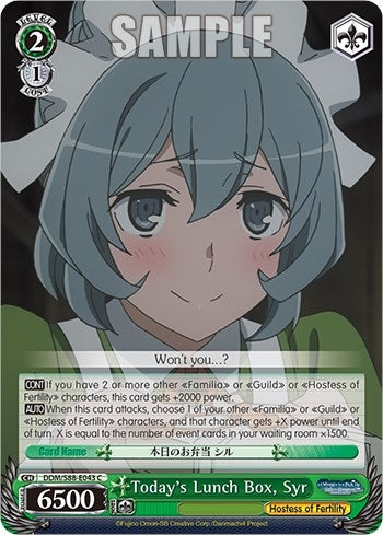Today’s Lunch Box Syr (88043) [DDM/S88] - Weiss Schwarz Single