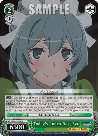 Today’s Lunch Box Syr (88043) [DDM/S88] - Weiss Schwarz Single