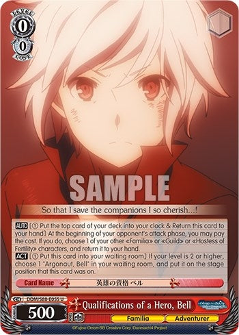 Qualifications of a Hero Bell (88055) [DDM/S88] - Weiss Schwarz Single