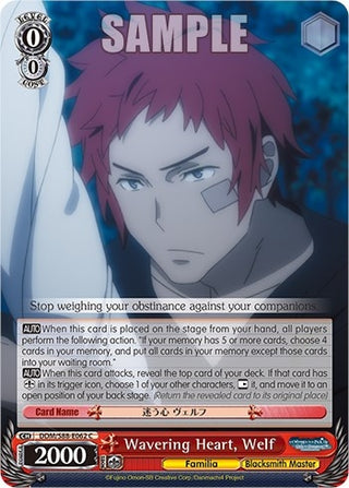 Wavering Heart Welf (88062) [DDM/S88] - Weiss Schwarz Single