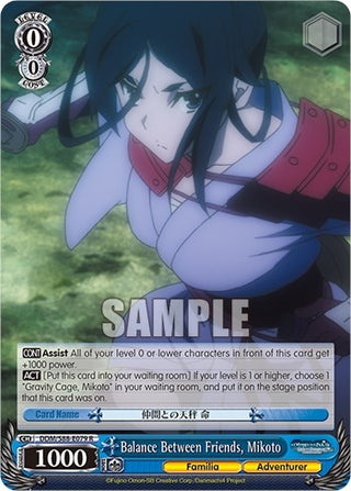 Balance Between Friends Mikoto (88079) [DDM/S88] - Weiss Schwarz Single