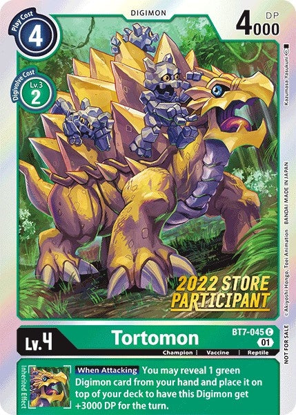 Tortomon (2022 Store Participant) (7045) [BT07] - Digimon Card Game Single