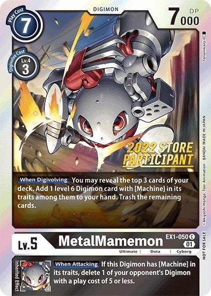 MetalMamemon (2022 Store Participant) (1050) [EX01] - Digimon Card Game Single