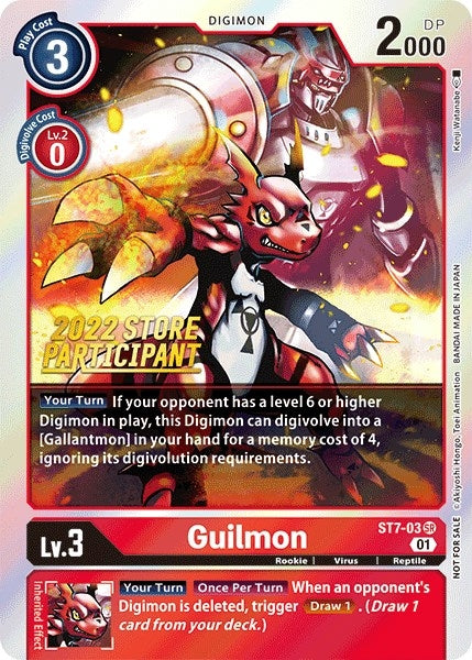Guilmon (2022 Store Participant) (703) [ST-7] - Digimon Card Game Single
