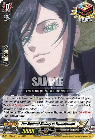 The Moment History is Transformed (2011) [D-TTD02] - Cardfight Vanguard Single