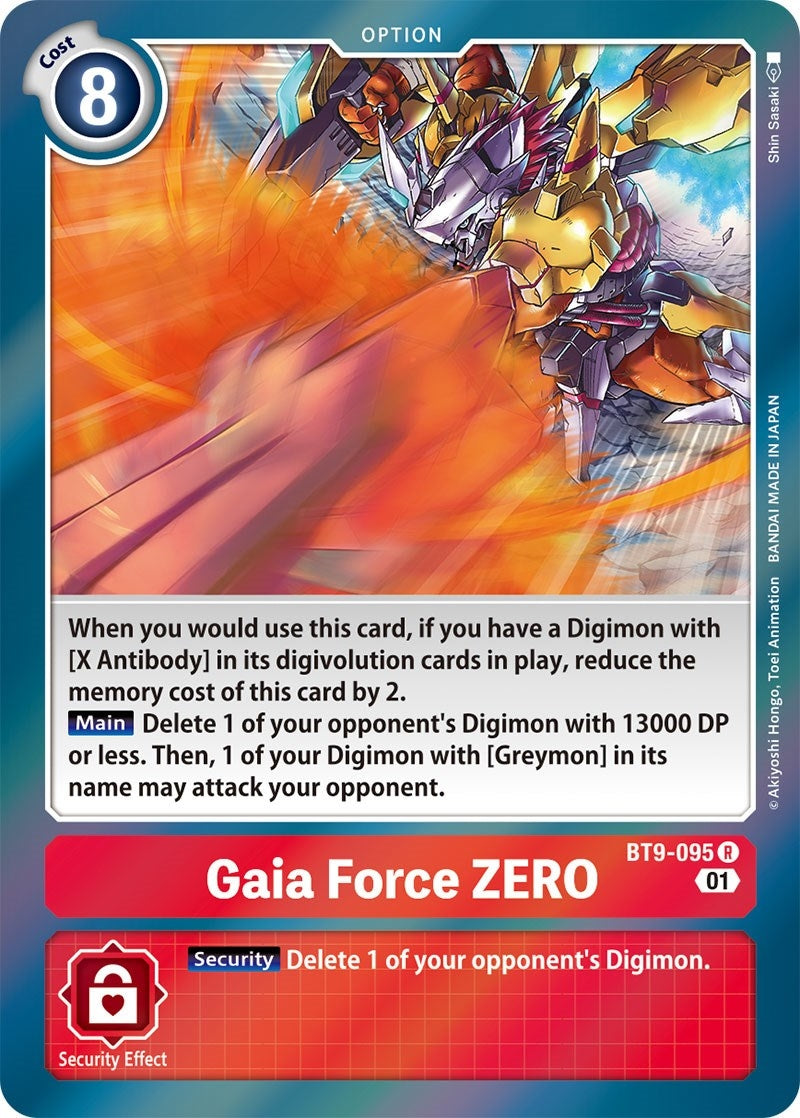 Gaia Force ZERO (9095) [BT09] - Digimon Card Game Single