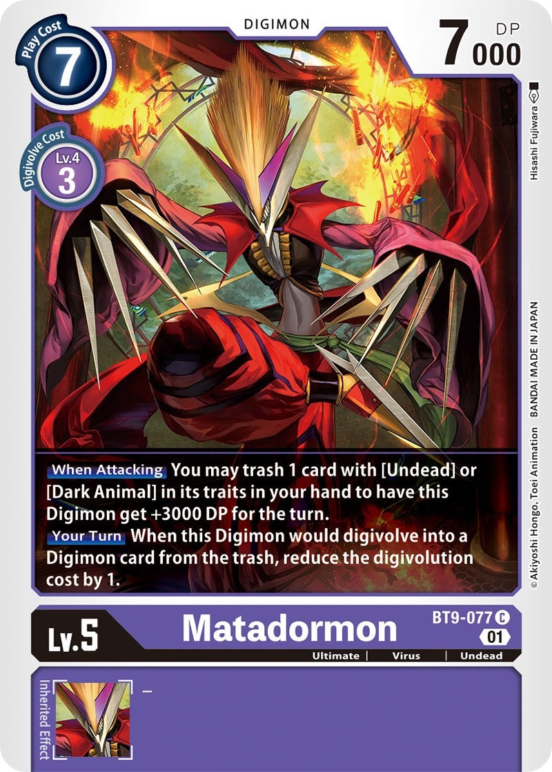 Matadormon (9077) [BT09] - Digimon Card Game Single
