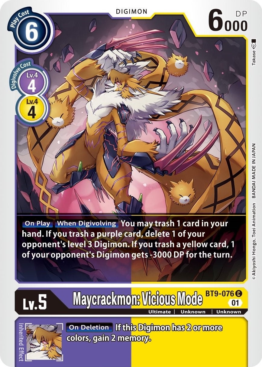 Maycrackmon: Vicious Mode (9076) [BT09] - Digimon Card Game Single