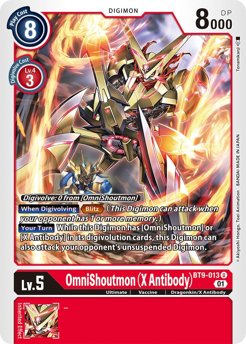OmniShoutmon (X Antibody) (9013) [BT09] - Digimon Card Game Single