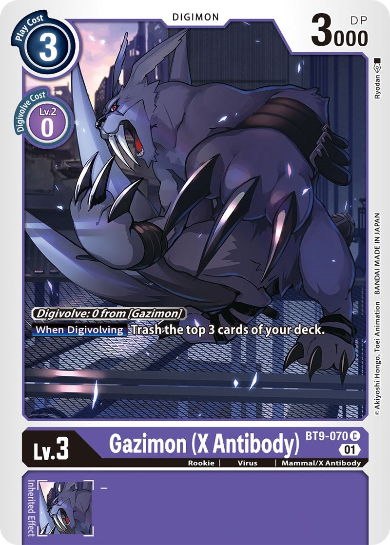 Gazimon (X Antibody) (9070) [BT09] - Digimon Card Game Single