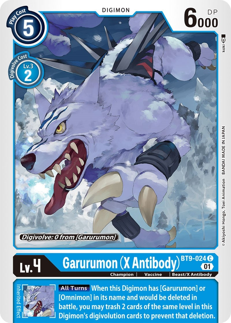 Garurumon (X Antibody) (9024) [BT09] - Digimon Card Game Single