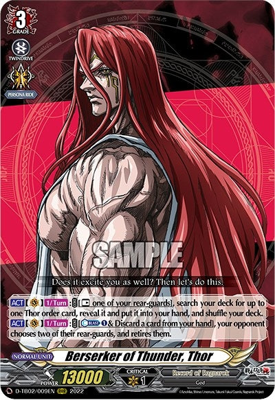 Berserker of Thunder Thor (2009) [D-TB02] - Cardfight Vanguard Single