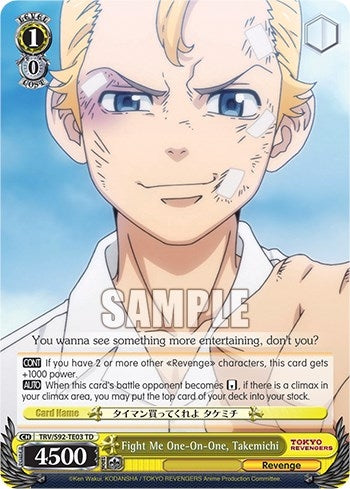 Fight Me One-On-One Takemichi (9203) [TRV] - Weiss Schwarz Single
