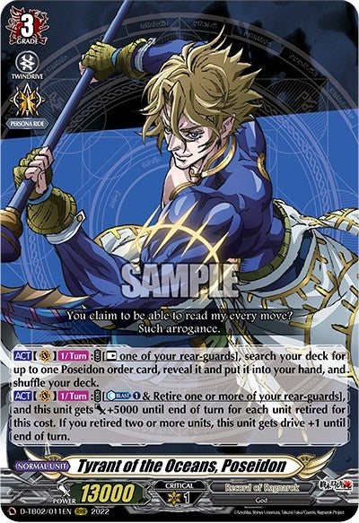 Tyrant of the Oceans Poseidon (2011) [D-TB02] - Cardfight Vanguard Single
