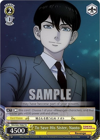 To Save His Sister Naoto (9206) [TRV] - Weiss Schwarz Single