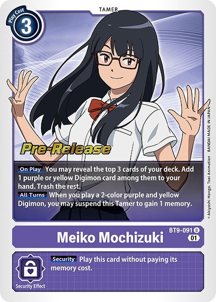 Meiko Mochizuki (9091) [BT09_PR] - Digimon Card Game Single