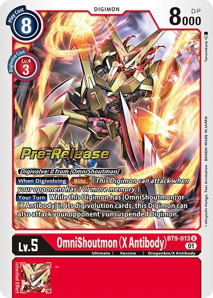 OmniShoutmon (X Antibody) (9013) [BT09_PR] - Digimon Card Game Single