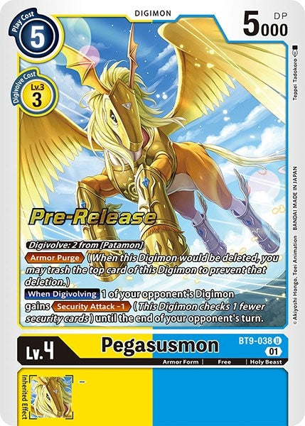 Pegasusmon (9038) [BT09_PR] - Digimon Card Game Single