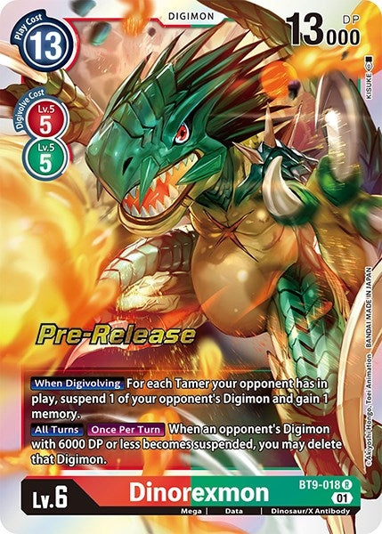 Dinorexmon (9018) [BT09_PR] - Digimon Card Game Single
