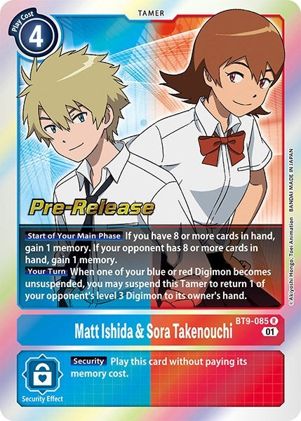 Matt Ishida & Sora Takenouchi (9085) [BT09_PR] - Digimon Card Game Single