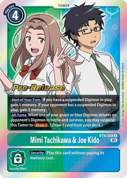 Mimi Tachikawa & Joe Kido (9088) [BT09_PR] - Digimon Card Game Single