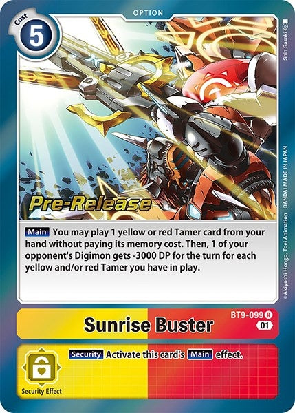 Sunrise Buster (9099) [BT09_PR] - Digimon Card Game Single