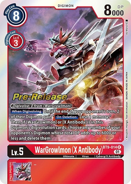 WarGrowlmon (X Antibody) (9014) [BT09_PR] - Digimon Card Game Single