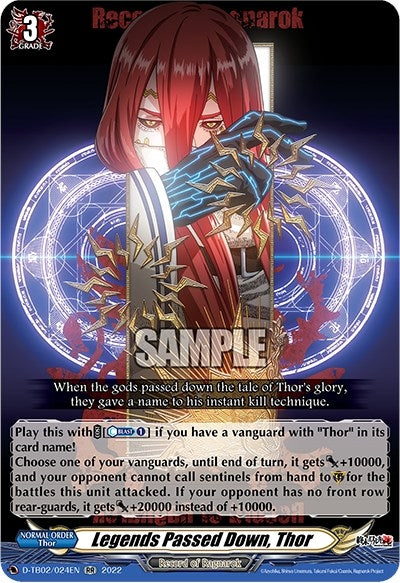Legends Passed Down Thor (2024) [D-TB02] - Cardfight Vanguard Single