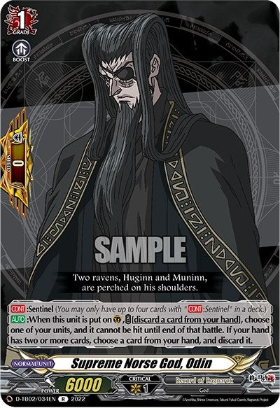 Supreme Norse God Odin (2034) [D-TB02] - Cardfight Vanguard Single
