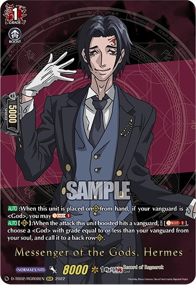 Messenger of the Gods Hermes (RGR) (208) [D-TB02] - Cardfight Vanguard Single