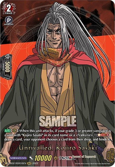 Unrivalled Kojiro Sasaki (RGR) (216) [D-TB02] - Cardfight Vanguard Single