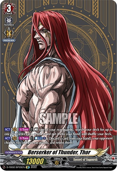 Berserker of Thunder Thor (SP) (209) [D-TB02] - Cardfight Vanguard Single