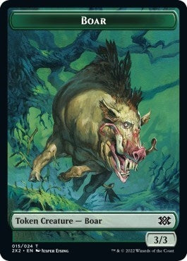 Boar // Vampire Double-sided Token (0) [2X2] - MTG Single