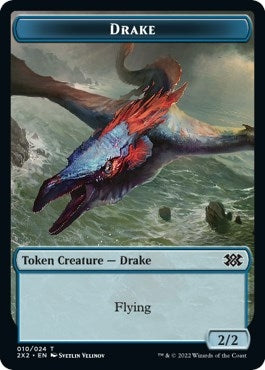 Drake // Knight Double-sided Token (0) [2X2] - MTG Single