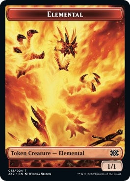 Elemental // Soldier Double-sided Token (0) [2X2] - MTG Single