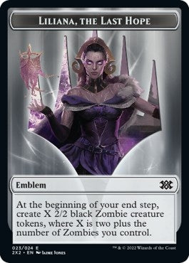 Emblem - Liliana the Last Hope // Spirit (002) Double-sided Token (0) [2X2] - MTG Single