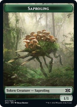 Saproling // Phyrexian Golem Double-sided Token (0) [2X2] - MTG Single