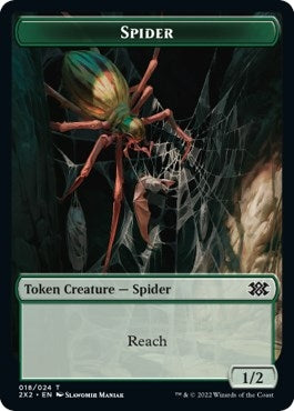 Spider // Knight Double-sided Token (0) [2X2] - MTG Single