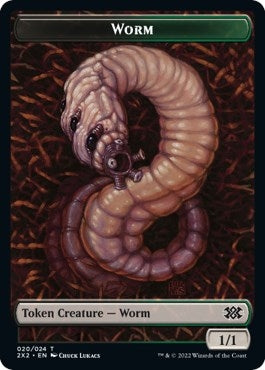 Worm // Vampire Double-sided Token (0) [2X2] - MTG Single